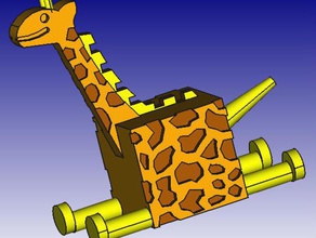 jirafa 3d bloque zoológico a los animales 3dblockzoo figura juguete 3d print model - Mito3D