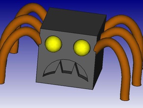 örümcek 3d blok Hayvanat Bahçesi hayvanlar 3dblockzoo şekil oyuncak 3d print model - Mito3D
