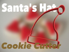 sombrero de santa cortador galletas juegos 3d cortadores cookiecutter 3d print model - Mito3D