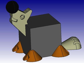deniz aslanı 3d blok Hayvanat Bahçesi hayvanlar 3dblockzoo şekil oyuncak 3d print model - Mito3D
