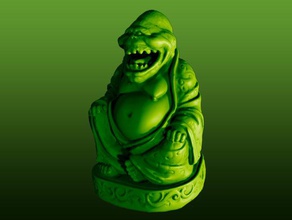 slimer buddha sculture budda ghost ghostbusters 3d print model - Mito3D