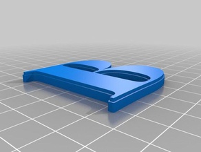 lettera di esempio i portachiavi personalizzato 3d print model - Mito3D