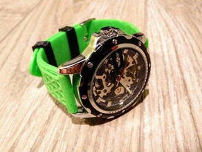 flexível faixa de relógio jóias 20mm 22mm ninja ninjaflex borracha tpe tpu pulso 3d print model - Mito3D