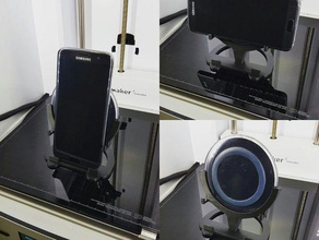 samsung wireless chargerphone stand 2 direções móveis s7 borda 3d print model - Mito3D
