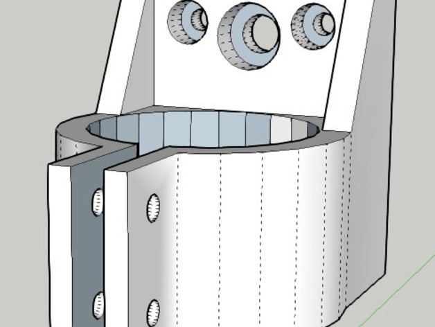 Altavoz de 40mm abrazadera tubo herramientas 3D print model - Mito3D