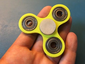 fidget tri-spinner curved mechanical toys 608 bearing relief stress 3d print model - Mito3D