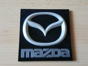mazda logotipo 3d impressão carro 3d print model - Mito3D
