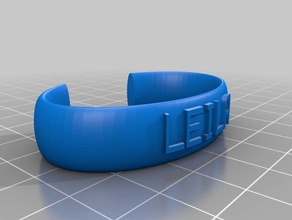 mon personnalisés ellipse message de la bande bracelets 3d print model - Mito3D
