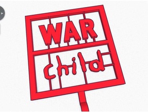 war child stencil signs logos art charity graffiti 3d print model - Mito3D
