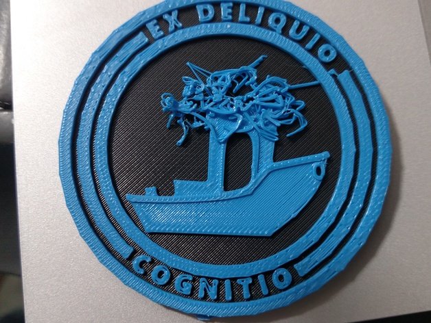 Ausfall kommt wissen maker Münze Zeichen logos 3dbenchy 3dprinting Latein makercoin spaghetti 3D print model - Mito3D