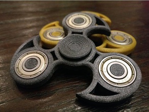 fidget tri spinner araçlar edc oyuncak 3d print model - Mito3D