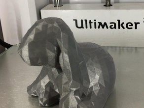 poly ördek düşük hayvanlar bunny lowpoly poli 3d print model - Mito3D