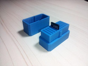 microsd card holder electronics case 3d print model - Mito3D