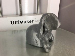 patito de baja poligonización a los animales bunny lowpoly 3d print model - Mito3D