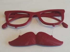 mustache disguise remix accessories costume mask remixchallenge 3d print model - Mito3D