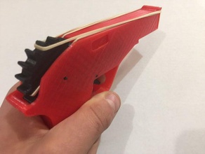 Gummi-band-launcher mechanisch ist - Spielzeug einfach vollständig bedruckbar loom launcher rubber band gun Gummi-band-shooter 3d print model - Mito3D