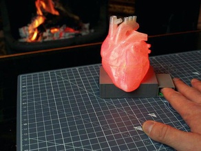 cœur capteur de pouls visualiser l'électronique 3d print model - Mito3D