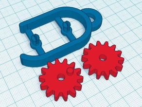 einen Gang zu zappeln Schlüsselbund Schlüsselanhänger Spielzeug Getriebe 3d print model - Mito3D