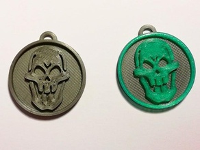 skull pendant signs logos keychain 3d print model - Mito3D