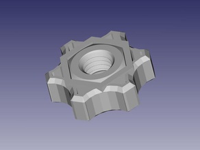 m8 nut knob parts 3d print model - Mito3D