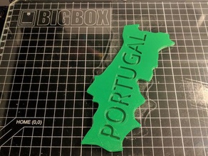 portugal map learning 3d print model - Mito3D