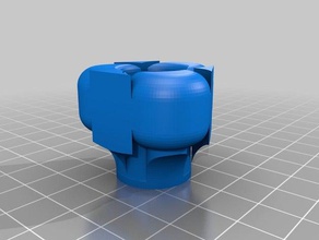 my customized smooth curvy star knob 2 parts 3d print model - Mito3D