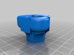my customized smooth curvy star knob 3 parts 3d print model - Mito3D