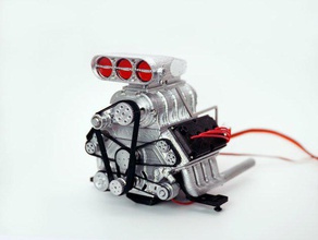 ddw 18 rc moteur v8 à dact de véhicules 3d print model - Mito3D