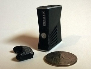 mini xbox 360 slim brinquedos jogos bonito miniatura miniaturas modelo xbox360 3d print model - Mito3D
