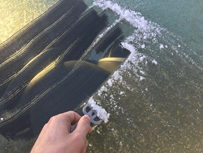 Impressos em 3d chaveiro raspador de gelo impressão carro ferramenta gelo-raspador pára-brisas pára-brisa inverno 3d print model - Mito3D