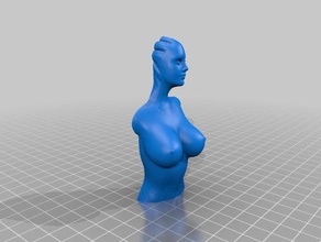 tagliata di remix alieno ragazza sculture 3d print model - Mito3D