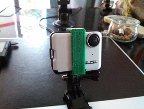 universal-Unterstützung nilox mini action-cam Kamera action camera mount 3d print model - Mito3D