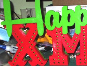 christmas sign signs logos decoration xmas decorations 3d print model - Mito3D