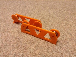 el filamento de la cola rodillos base que se hicieron sin partes metálicas 3d impresora accesorios titular soporte bobina 3d print model - Mito3D