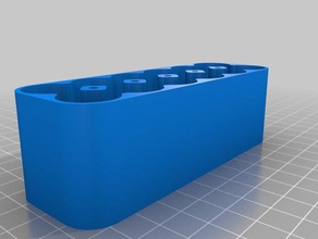 12 18650 de la batería fondo caja los contenedores personalizado 3d print model - Mito3D