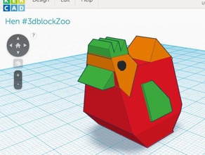 3dblockzoo hen drucken Tier Spielzeug 3d print model - Mito3D