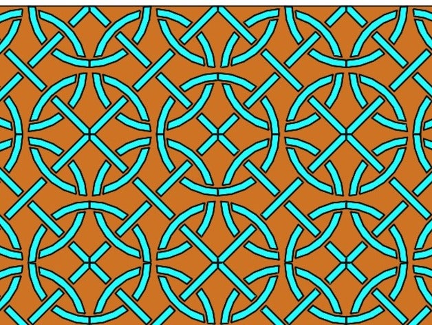 3d ceramic pattern template art tools ceramics clay embosser embossing fractal islamic patterns math 3D print model - Mito3D
