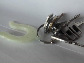 Hufeisen Schlüsselanhänger - Zubehör Kunst viel Glück Schlüsselhalter Schlüssel Ringe Schlüssel-ring lucky charm Glücksbringer 3d print model - Mito3D