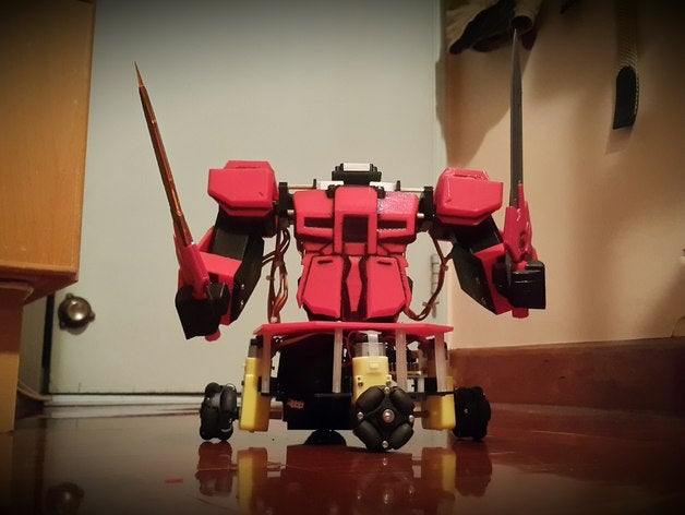 omni wheel robot robotics arduino 3D print model - Mito3D