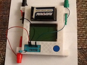 électronique-composants-testeur-le boîtier de l'électronique testeur condensateur composant diode du mega328 transistor 3d print model - Mito3D