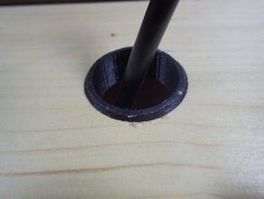 desk cable hole cover office customizer 3d print model - Mito3D