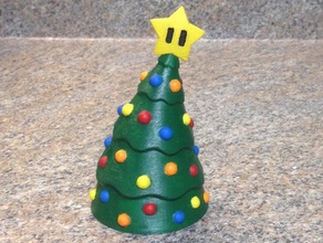 curvy christmas tree star other 3d print model - Mito3D