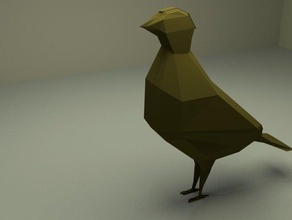 lopoly de la perdrix décor d'oiseaux les fêtes noël faible 3d print model - Mito3D