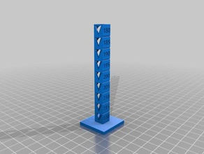 temperature calibration tower wanhao duplicator i3 180-220 3d printing tests customized 3d print model - Mito3D