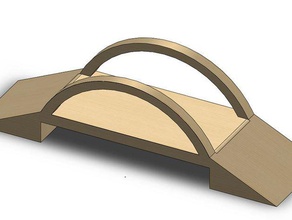 simple pont en arc l'ingénierie 3d print model - Mito3D