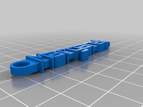 my customized message keychain 2 5 organization 3d print model - Mito3D