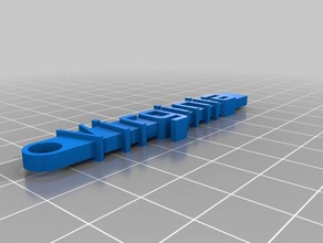my customized message keychain 5 organization 3d print model - Mito3D