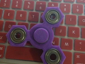fidget spinner gadgets pla purple toy 3d print model - Mito3D