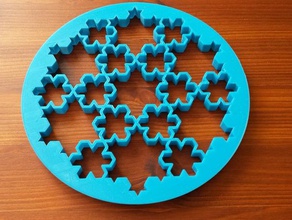 snowflake cookie cutter kitchen dining 3d print model - Mito3D