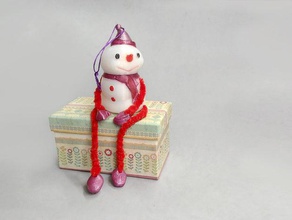 decorative snowman container christmas decoration decorations ornament lid cristmas object hollidays ornaments screw top 3d print model - Mito3D